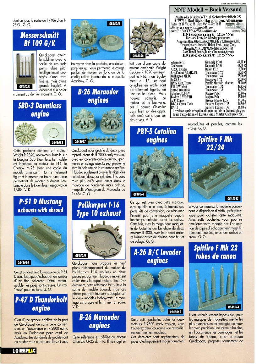 Replic 183 - Fiat BR-20 M, SA-330 Puma, He-162